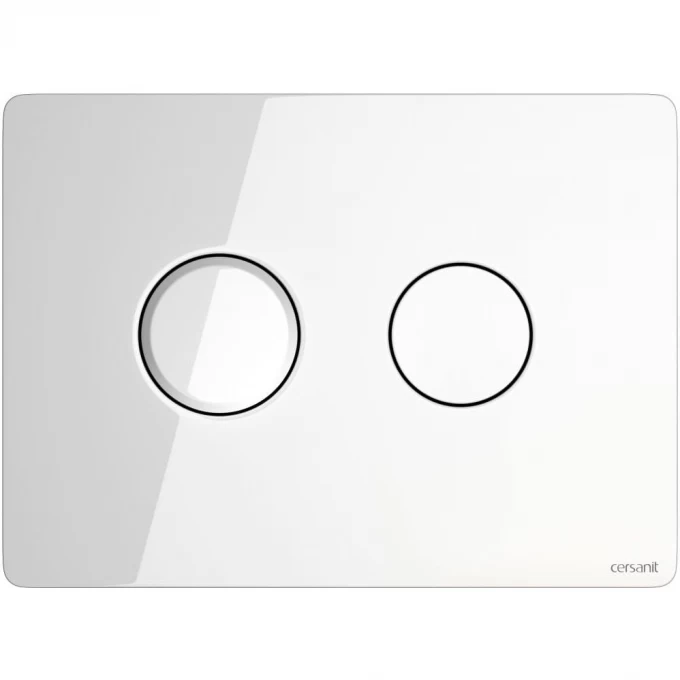 Кнопка CERSANIT ACCENTO для AQUA 50 пневматическая стекло белый P-BU-ACN-CIR-PN/Wh/Gl
