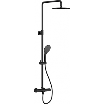 Душевая система BRASKO BLACK смеситель термостатический 3 режима шланг 150 металл черный