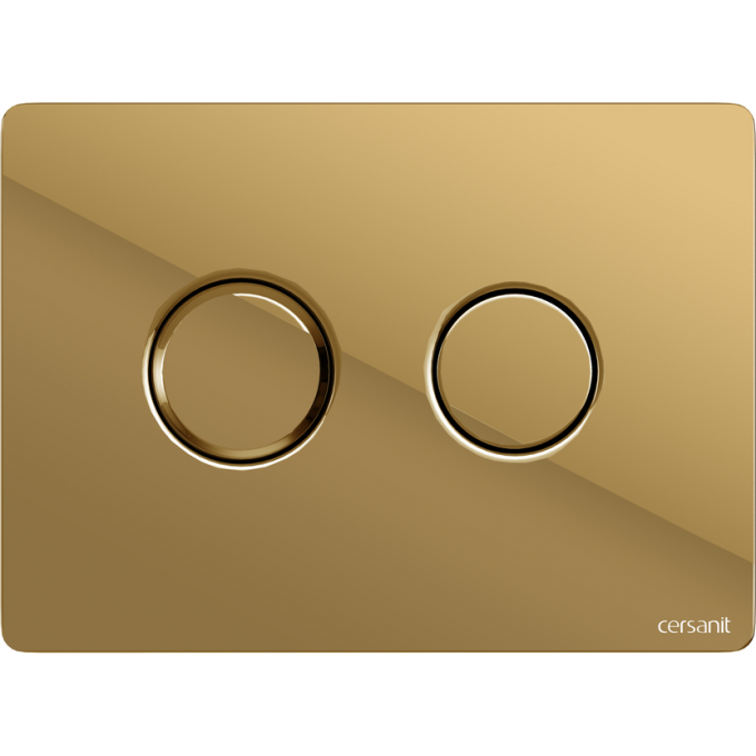 Кнопка CERSANIT ACCENTO CIRCLE для AQUA пневматическая пластик золотой глянцевый 69083