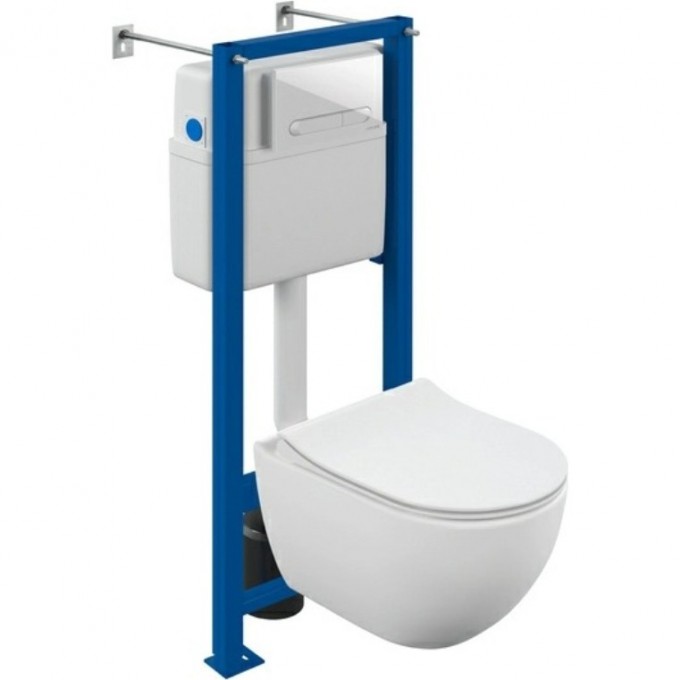 Комплект CERSANIT BRASKO SMART CO DPL EO slim инсталляция VECTOR кнопка ESTETICA пластик белый 68304 Комплект CERSANIT BRASKO SMART CO DPL EO slim инсталляция VECTOR кнопка ESTETICA пластик белый 68304