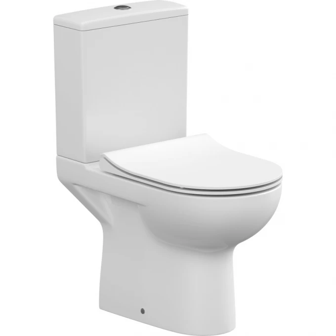 Унитаз компакт CERSANIT STREET FUSION CLEAN ON 011 3/5 DPL EO SLIM S-KO-SFU011-3/5-COn-S-DL-w